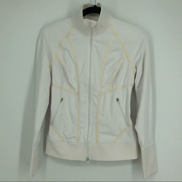 ZELLA Full Zip Track Jacket Mockneck White - Picture 1 of 7